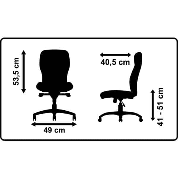 Illustration des dimensions d'un siège contact permanent lander
