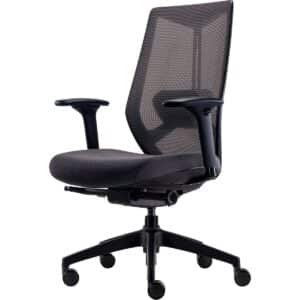 Photo d'un siège korso ergonomique dos résille assise en mousse vue 3/4 face