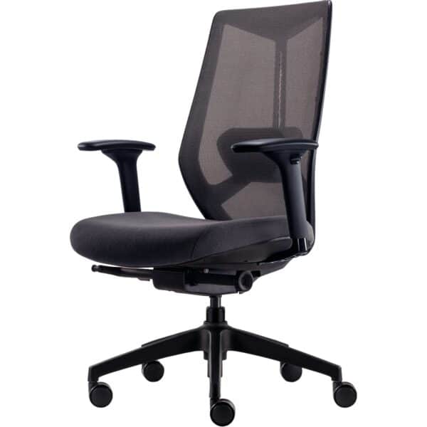 Photo d'un siège korso ergonomique dos résille assise en mousse vue 3/4 face