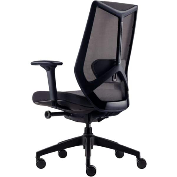Photo d'un siège korso ergonomique dos résille assise en mousse vue 3/4 dos