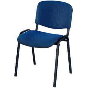 Photo d'une chaise accueil économique empilable mousse bleue