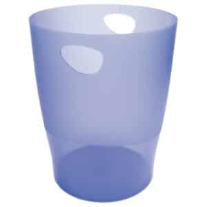 Photo d'une corbeille à papier classique bleue 15L