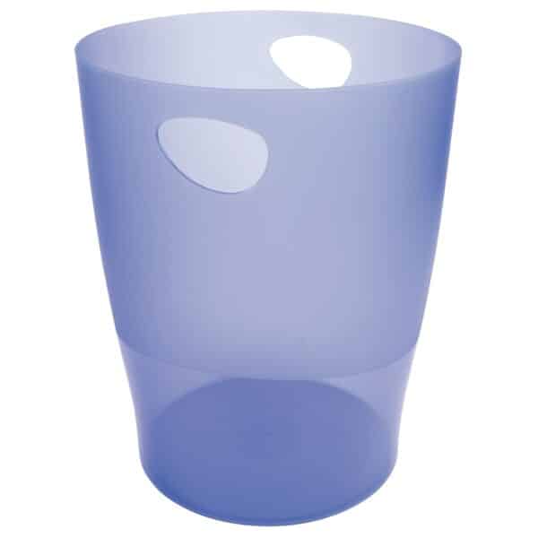 Photo d'une corbeille à papier classique bleue 15L