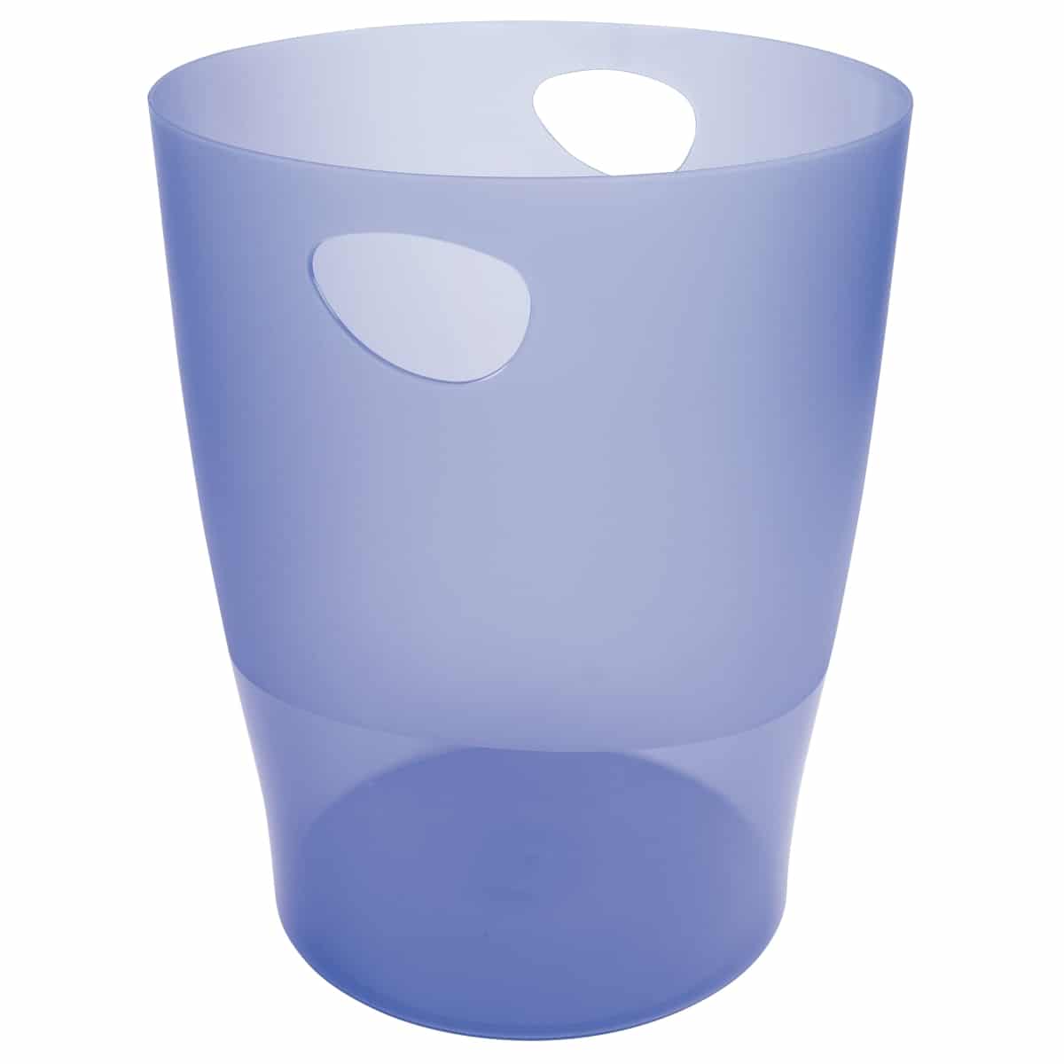 Photo d'une corbeille à papier classique bleue 15L