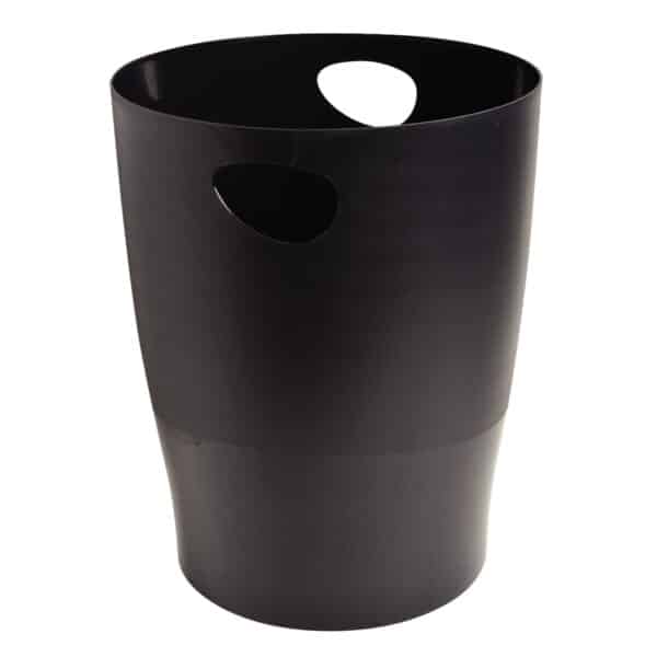 Photo d'une corbeille à papier classique noire 15L