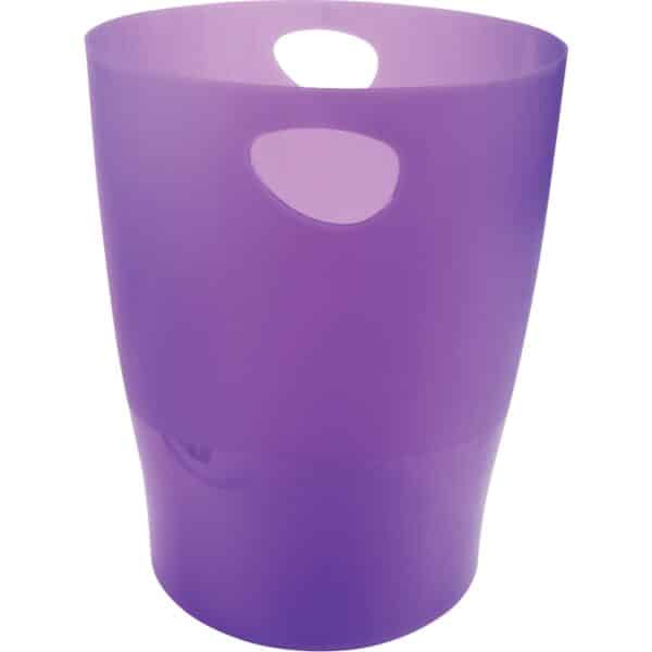 Photo d'une corbeille à papier classique violette 15L