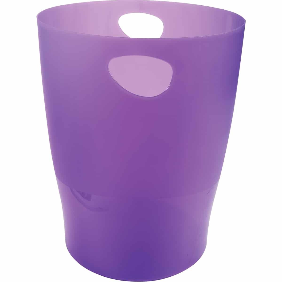 Photo d'une corbeille à papier classique violette 15L