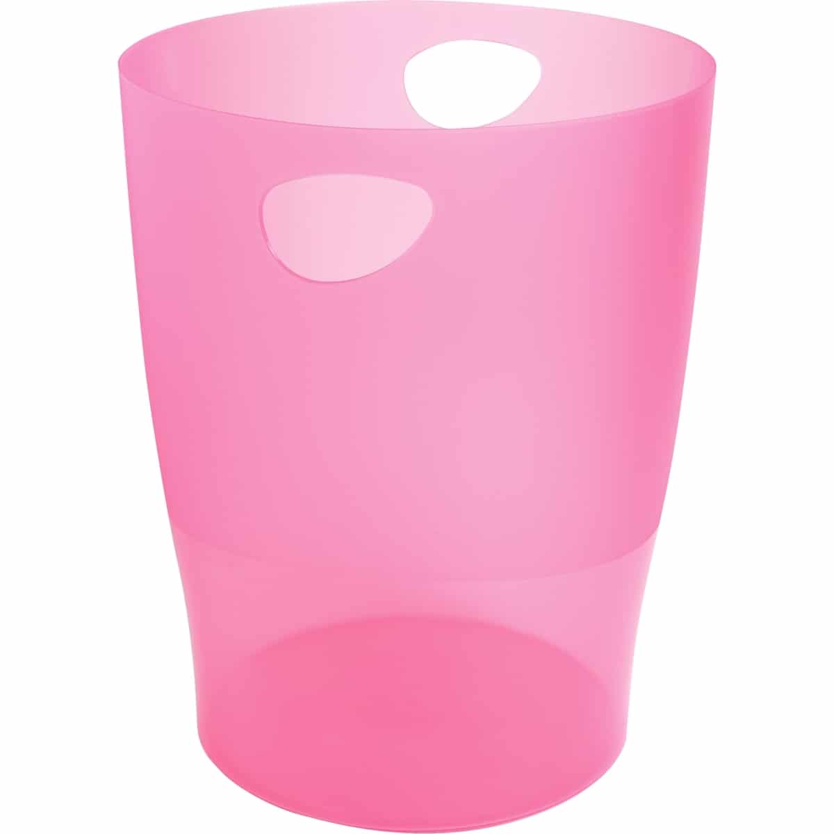 Photo d'une corbeille à papier classique rose 15L