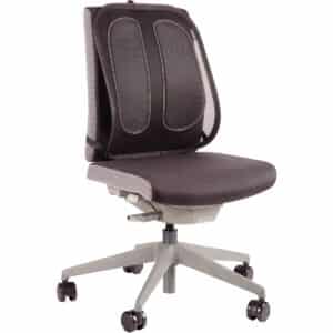 Photo d'un support dorsal noir sur un fauteuil noir