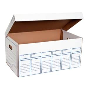 Photo d'un containers archives carton 537x270x365mm ouvert