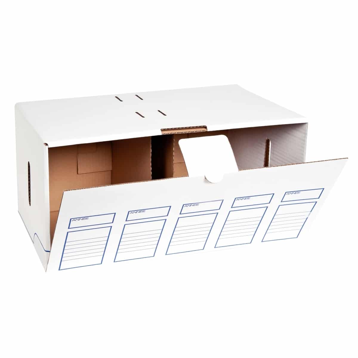 Photo d'un containers archives semi automatique blanc vue de face
