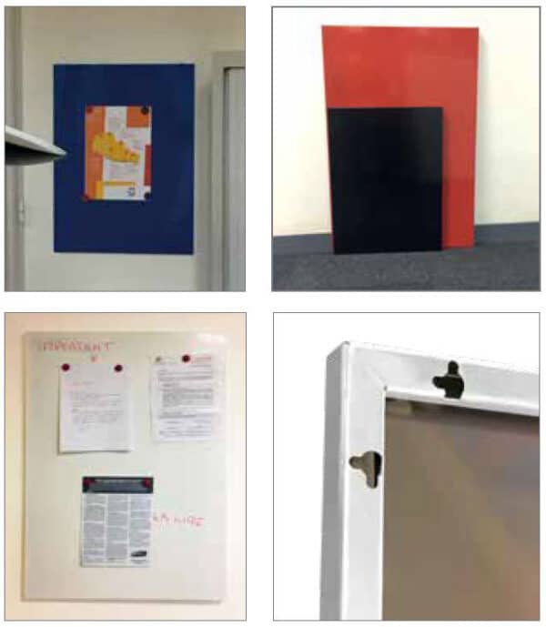 Photo illustrant les utilisations d'un tableau d'affichage aimanté