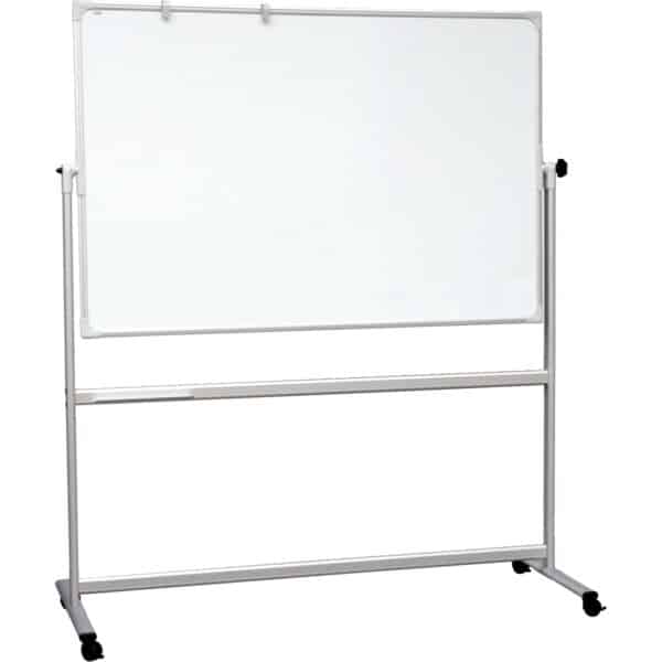 Photo d'un tableau blanc émaillé double face rotatif vide