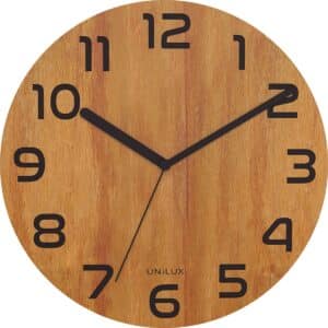 Photo d'une horloge bamboo vue de face