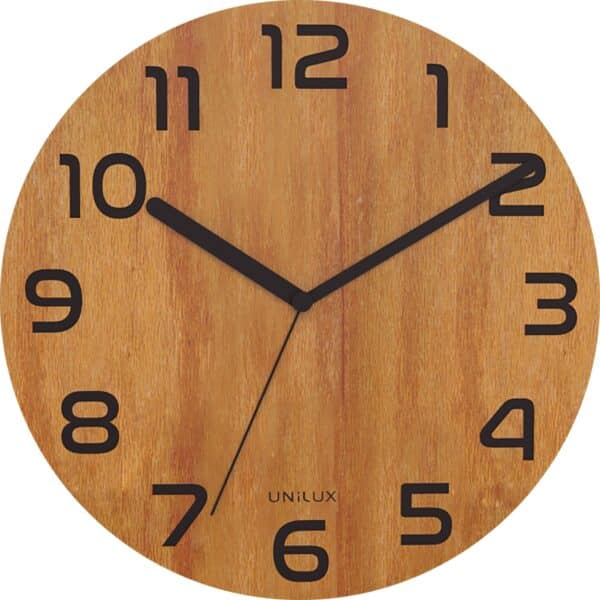 Photo d'une horloge bamboo vue de face