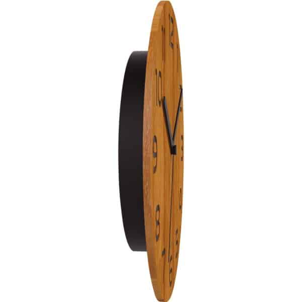 Photo d'une horloge bamboo vue de côté