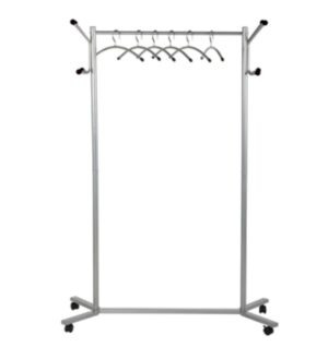 Photo d'un vestiaire porte-cintres sur roulettes