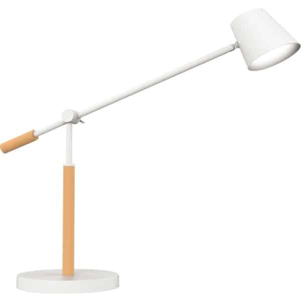 Photo d'une lampe led en bois et blanc