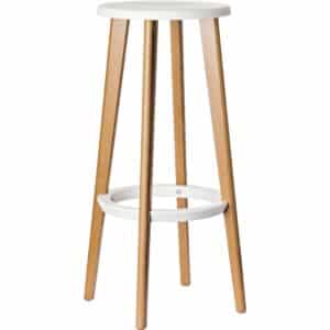 Illustration d'un tabouret haut laura blanc
