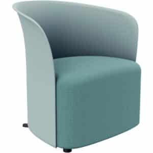 Illustration d'un fauteuil crown bleu confortable