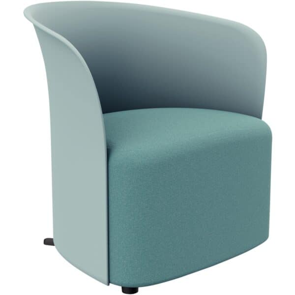 Illustration d'un fauteuil crown bleu confortable