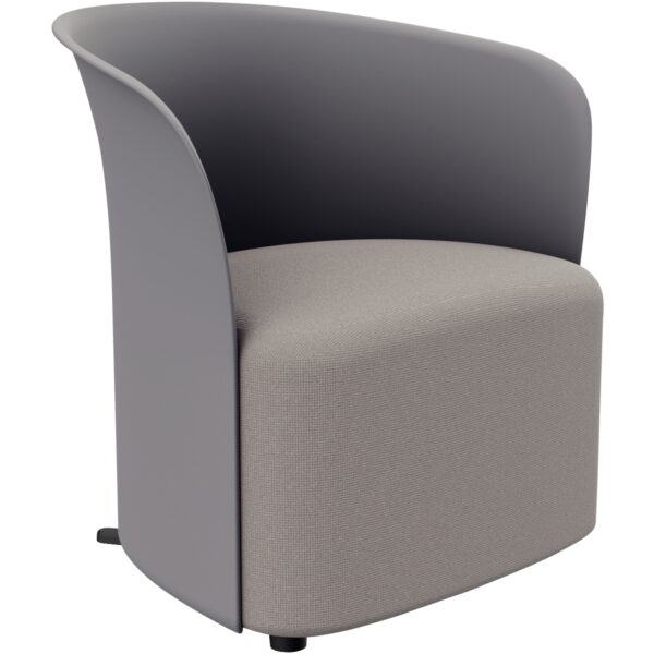 Illustration d'un fauteuil crown gris confortable