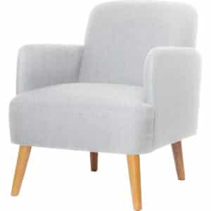 Illustration d'un fauteuil brooks gris clair design rétro