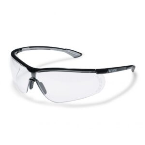 Photo d'une paire de lunettes de protection uvex sportstyle noires et grises