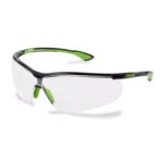 Photo d'une paire de lunettes de protection uvex sportstyle noires et vertes