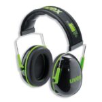 Photo d'un casque anti-bruit uvex k - 28 à 35 db noir et vert