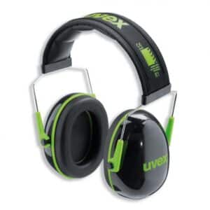 Photo d'un casque anti-bruit uvex k - 28 à 35 db noir et vert