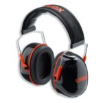 Photo d'un casque anti-bruit uvex k - 28 à 35 db noir et rouge