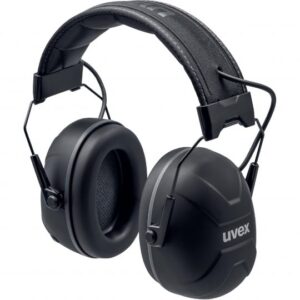 Photo d'un casque de protection bluetooth vue de biais
