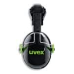 Photo de coquilles anti-bruit pour casque de protection noire et verte