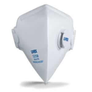 Photo d'un masque respiratoire ffp1 pliable avec soupape uvex