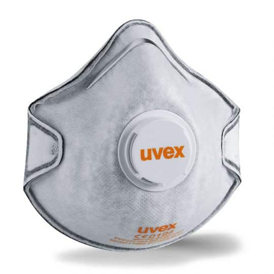 Photo d'un masque respiratoire ffp2 coque avec soupape et filtre carbone