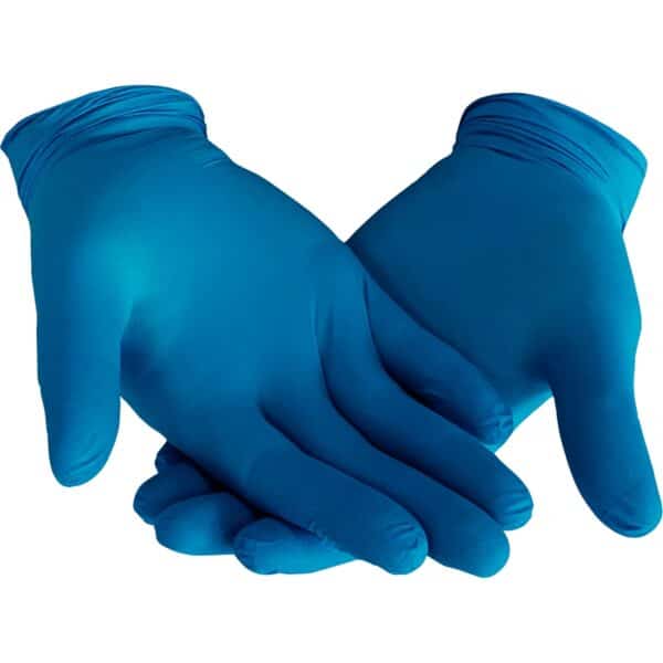 Photo de l'intérieur d'une paire de gants nitrile
