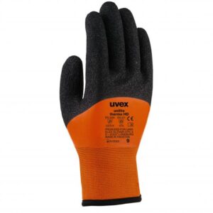 Photo d'un gant anti-froid unilite thermo hd orange et noir