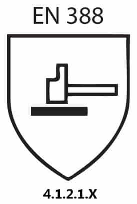 Logo de norme EN 388 gant de protection manutention phynomic xg