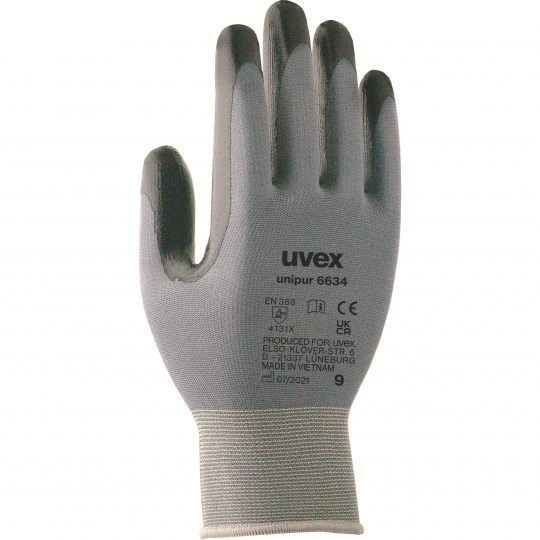 Photo d'un gant de protection manutention unipur 6634 gris