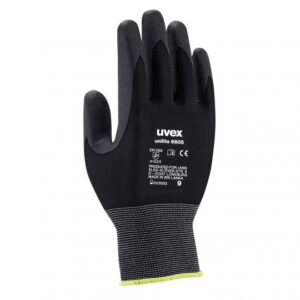Photo d'un gant de protection manutention unipur 6605 noir et gris