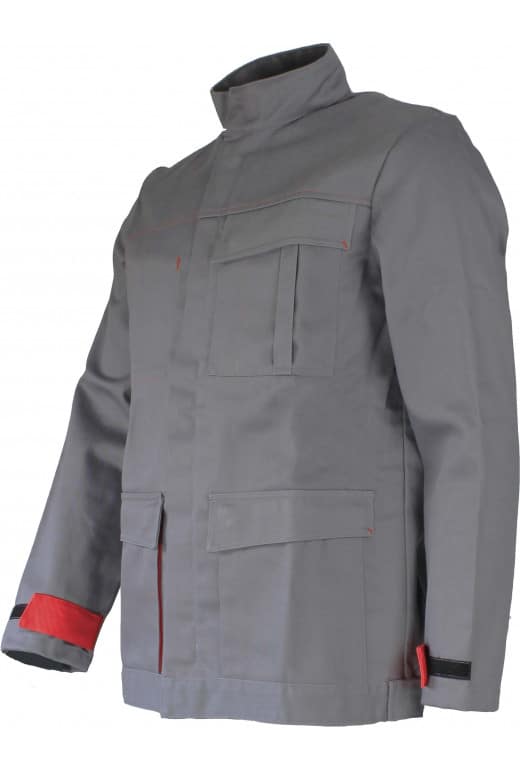 Photo d'un blouson de travail antistatique et retardateur de flamme gris