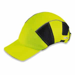 Photo d'une casquette de sécurité haute visibilité hi-viz jaune vif taille unique vue de côté