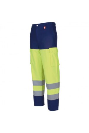 Photo d'un pantalon haute visibilité marine et jaune