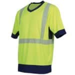 Photo d'un tee-shirt haute visibilité manches courtes jaune