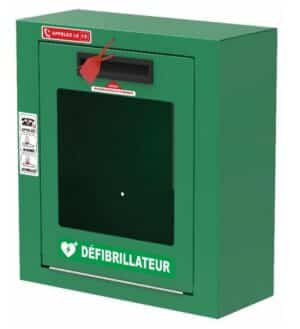 Photo d'une armoire intérieure pour défibrillateur