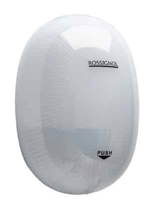 Photo d'un distributeur de savon kostea fermé en polycarbonate translucide vue de biais