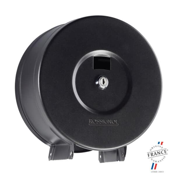 Photo d'un distributeur papier hygiénique classique rond noir