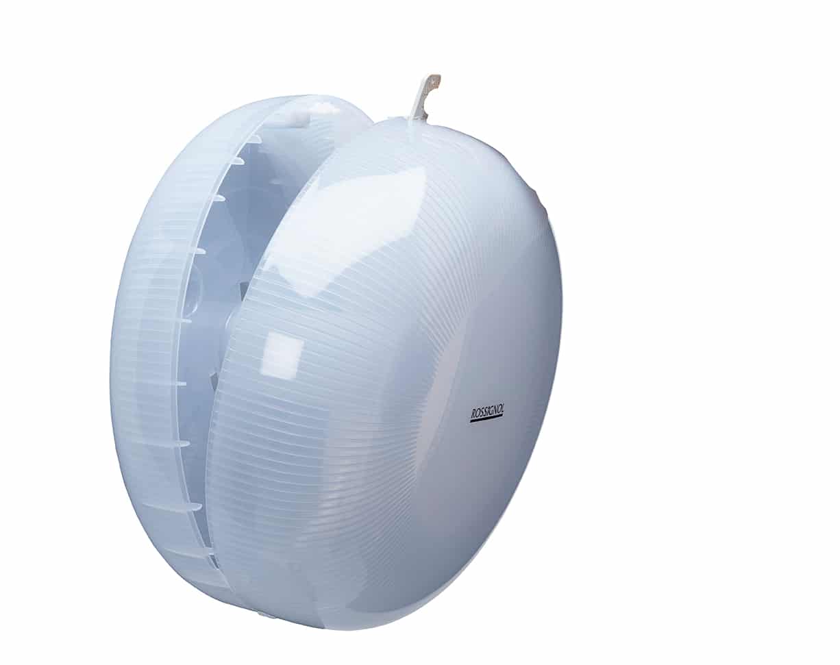 Photo d'un distributeur papier hygiénique kostea en polycarbonate translucide ouvert