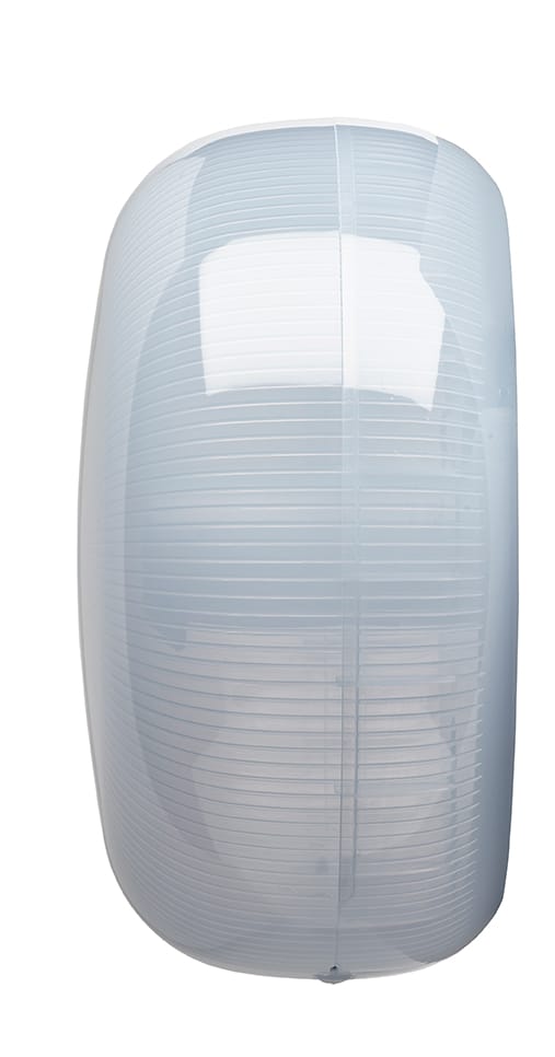 Photo d'un distributeur papier hygiénique kostea en polycarbonate translucide vue de côté